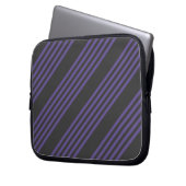 Ultra violet en houtskool met vijf strips laptop sleeve (Voorkant Links)