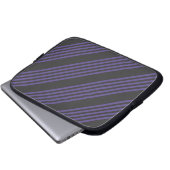 Ultra violet en houtskool met vijf strips laptop sleeve (Voorkant onderkant)