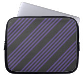 Ultra violet en houtskool met vijf strips laptop sleeve (Voorkant)