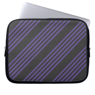 Ultra violet en houtskool met vijf strips laptop sleeve
