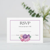 Ultra violet en roze rozen bloedig RSVP (Staand voorkant)