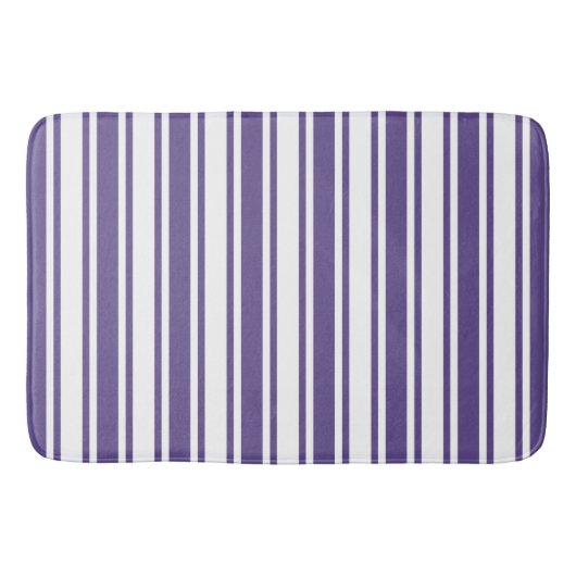 Ultra-violet en wit snoep strepen badmat (Voorkant)