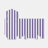 Ultra-violet en wit snoep strepen bedankdoosjes (Uitgevouwen)