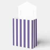 Ultra-violet en wit snoep strepen bedankdoosjes (Geopend)