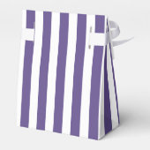 Ultra-violet en wit snoep strepen bedankdoosjes (Achterkant)