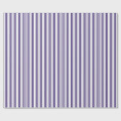 Ultra-violet en wit snoep strepen cadeaupapier (Vlak)