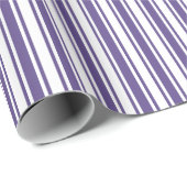 Ultra-violet en wit snoep strepen cadeaupapier (Rol Hoek)