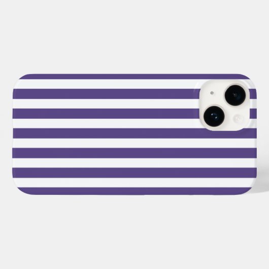 Ultra-violet en wit snoep strepen Case-Mate iPhone case (Achterkant (horizontaal))