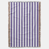 Ultra-violet en wit snoep strepen deken (Voorkant Verticaal)