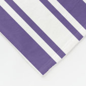 Ultra-violet en wit snoep strepen fleece deken (Hoek)