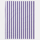 Ultra-violet en wit snoep strepen fleece deken (Voorkant)
