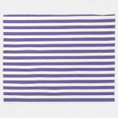 Ultra-violet en wit snoep strepen fleece deken (Voorkant (Horizontaal))