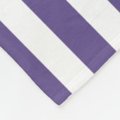 Ultra-violet en wit snoep strepen fleece deken (Hoek)