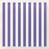 Ultra-violet en wit snoep strepen glazen onderzetter (Voorkant)