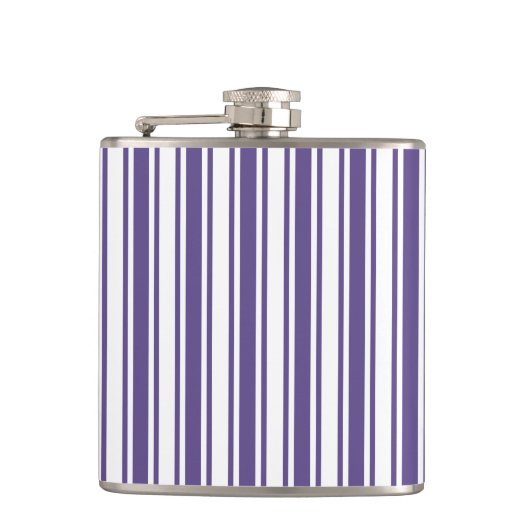Ultra-violet en wit snoep strepen heupfles (Voorkant)