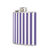 Ultra-violet en wit snoep strepen heupfles (Links)