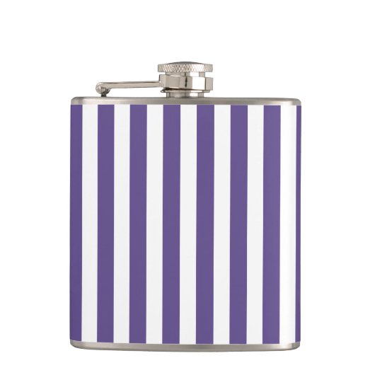 Ultra-violet en wit snoep strepen heupfles (Voorkant)