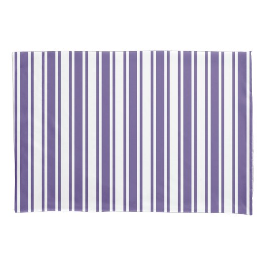Ultra-violet en wit snoep strepen kussensloop (Voorkant)