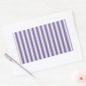 Ultra-violet en wit snoep strepen rechthoekige sticker (Envelop)