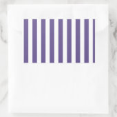 Ultra-violet en wit snoep strepen rechthoekige sticker (Tas)