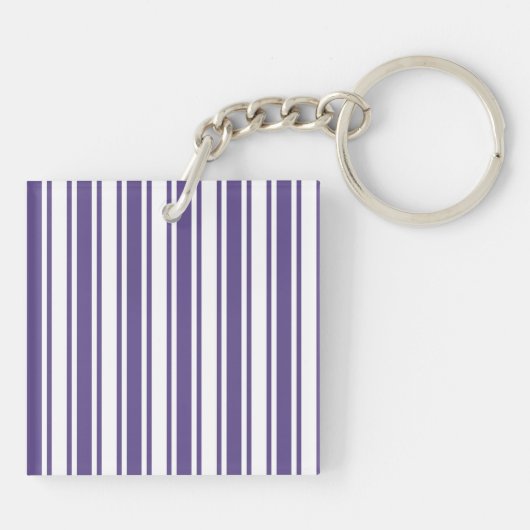 Ultra-violet en wit snoep strepen sleutelhanger (Achterkant)