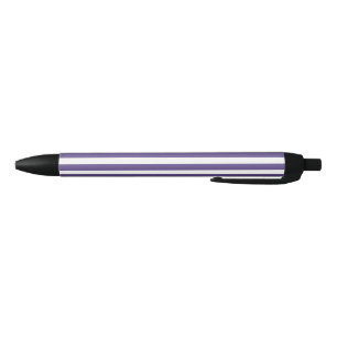 Ultra-violet en wit snoep strepen zwarte inkt pen