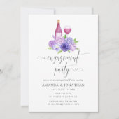 Ultra Violet Floral Engagement Party - Wijntest Kaart (Voorkant)