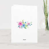 Ultra Violet Floral Foto Dank je wel Bedankkaart (Achterkant)