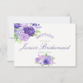 Ultra Violet Floral is mijn jeneverbes bruidsmeisj Kaart (Voorkant)