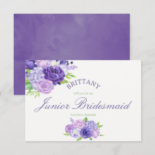 Ultra Violet Floral is mijn jeneverbes bruidsmeisj Kaart