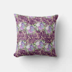 Ultra Violet Floral Waterverf Patroon Kussen