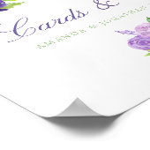Ultra Violet Floral Weddenschappen en cadeaubonnen Poster (Hoek)