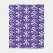 Ultra Violet Fluffy Snowflake Patroon Fleece Deken (Voorkant)