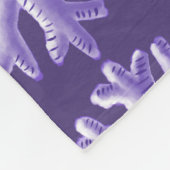 Ultra Violet Fluffy Snowflake Patroon Fleece Deken (Hoek)
