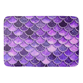 Ultra Violet Glitter Mermaid Scales Badmat
