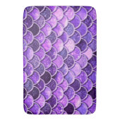 Ultra Violet Glitter Mermaid Scales Badmat (Voorkant Verticaal)