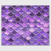 Ultra Violet Glitter Mermaid Scales Cadeaupapier (Vlak)
