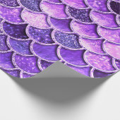 Ultra Violet Glitter Mermaid Scales Cadeaupapier (Hoek)