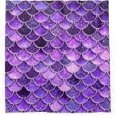 Ultra Violet Glitter Mermaid Scales Douchegordijn (Voorkant)