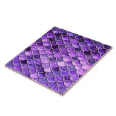 Ultra Violet Glitter Mermaid Scales Tegeltje (Zijkant)