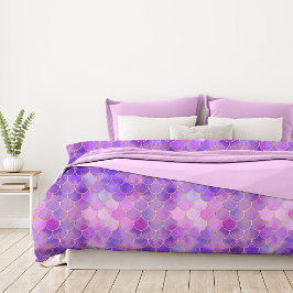 Ultra Violet & Gold Mermaid Scale Patroon