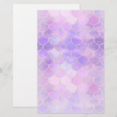 Ultra Violet & Gold Mermaid Scale Patroon Briefpapier (Voorkant / Achterkant)