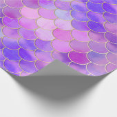Ultra Violet & Gold Mermaid Scale Patroon Cadeaupapier (Hoek)
