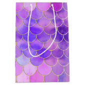Ultra Violet & Gold Mermaid Scale Patroon Medium Cadeauzakje (Voorkant)