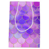Ultra Violet & Gold Mermaid Scale Patroon Medium Cadeauzakje (Achterkant)
