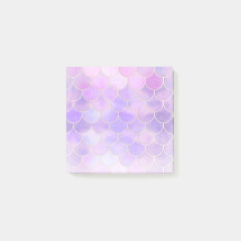 Ultra Violet & Gold Mermaid Scale Patroon Post-it® Notes