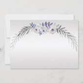 Ultra Violet Grijs Zilver Bloemen Foto Dank u Bedankkaart (Achterkant)