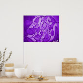 Ultra Violet hedendaagse Abstracte kunst Poster (Keuken)
