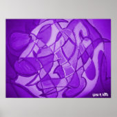 Ultra Violet hedendaagse Abstracte kunst Poster (Voorkant)