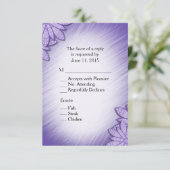 Ultra Violet Hue Floral RSVP met boomselectie Kaart (Staand voorkant)